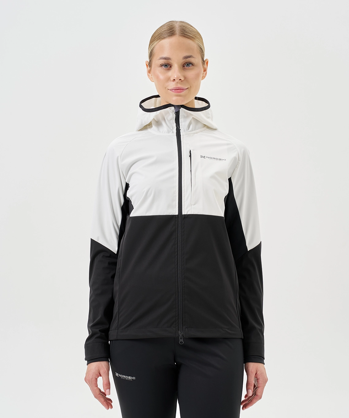 Тренировочная куртка Nordski PRO TOUR HOOD Aqua/Black W