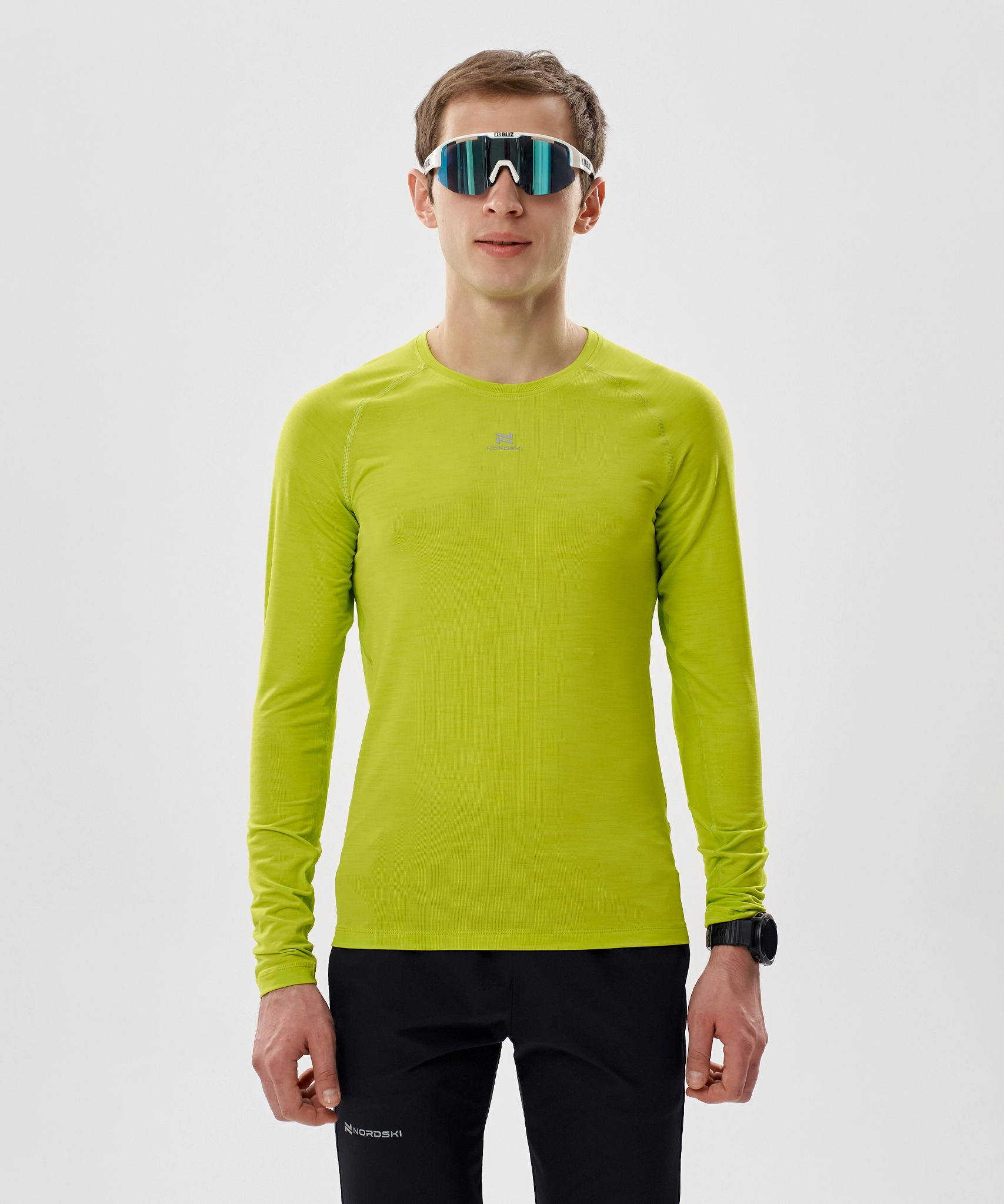 Футболка Nordski Pro Lime с длинным рукавом