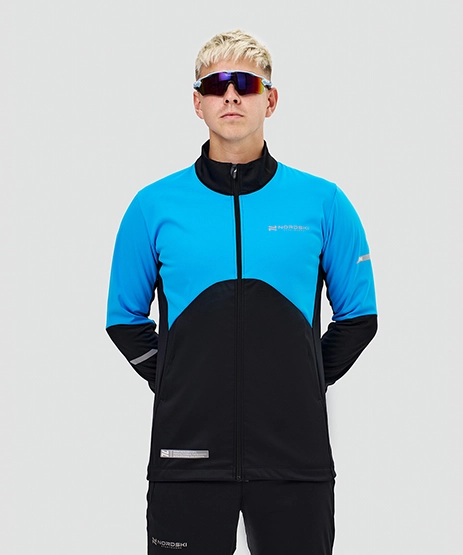 Тренировочная куртка Nordski Pro 2.0 White/Black/Light Blue