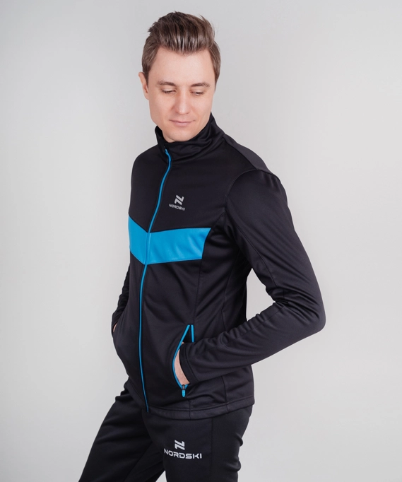 Разминочная куртка Nordski BASE Black/Blue