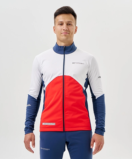 Тренировочная куртка Nordski Pro 2.0 White/Black/Light Blue