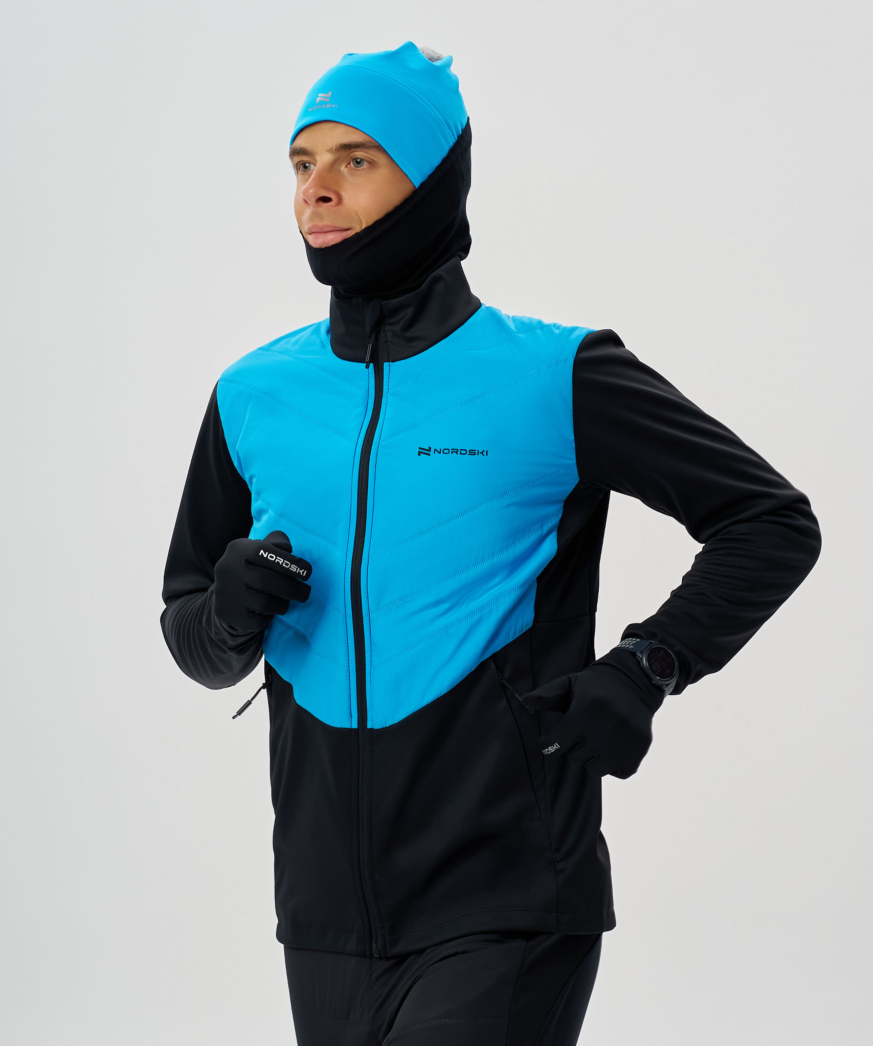 Куртка Nordski Hybrid Pro 2.0 Black/Light Blue