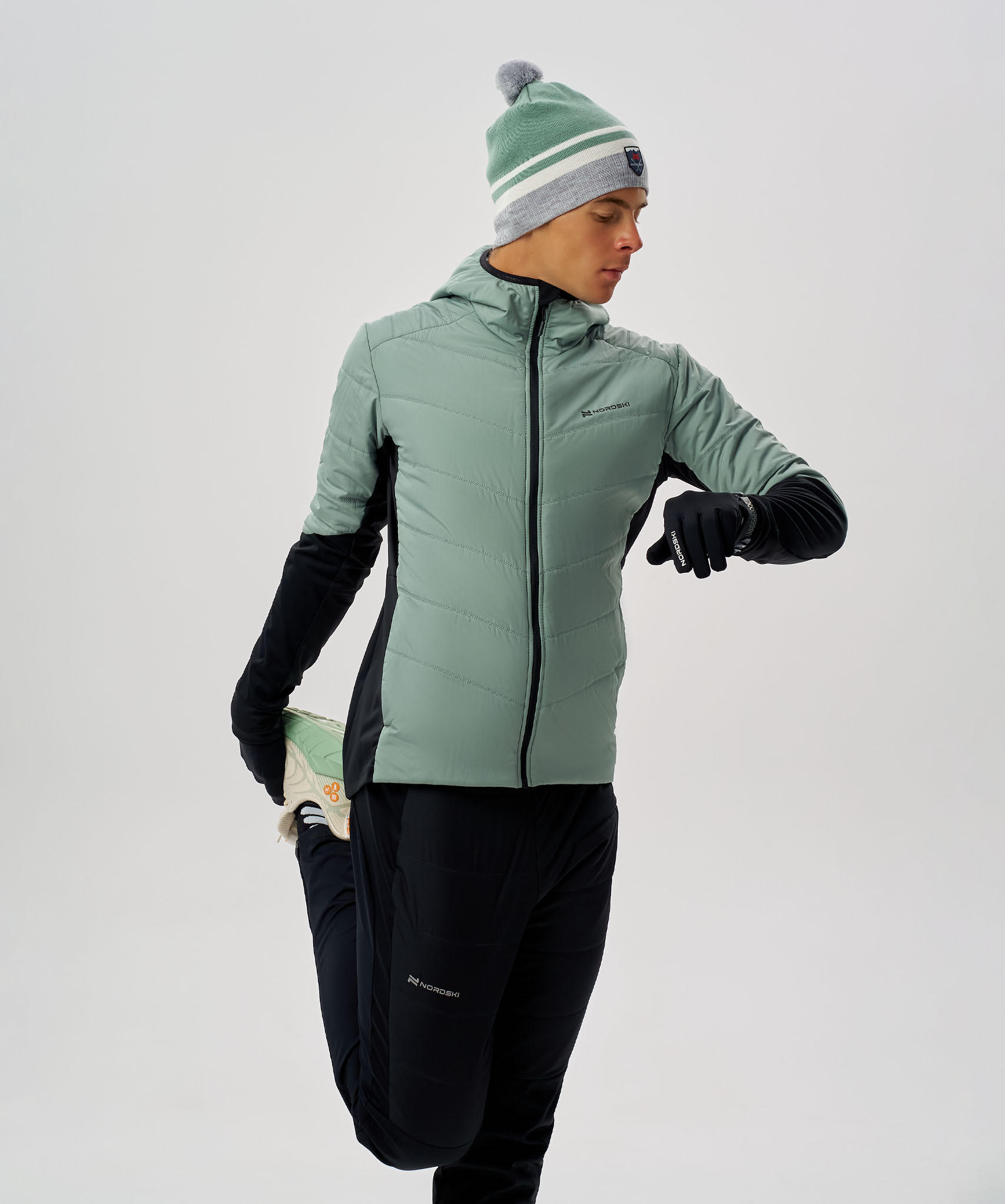 Куртка Nordski Hybrid Hood 2.0 Ice Mint/Black