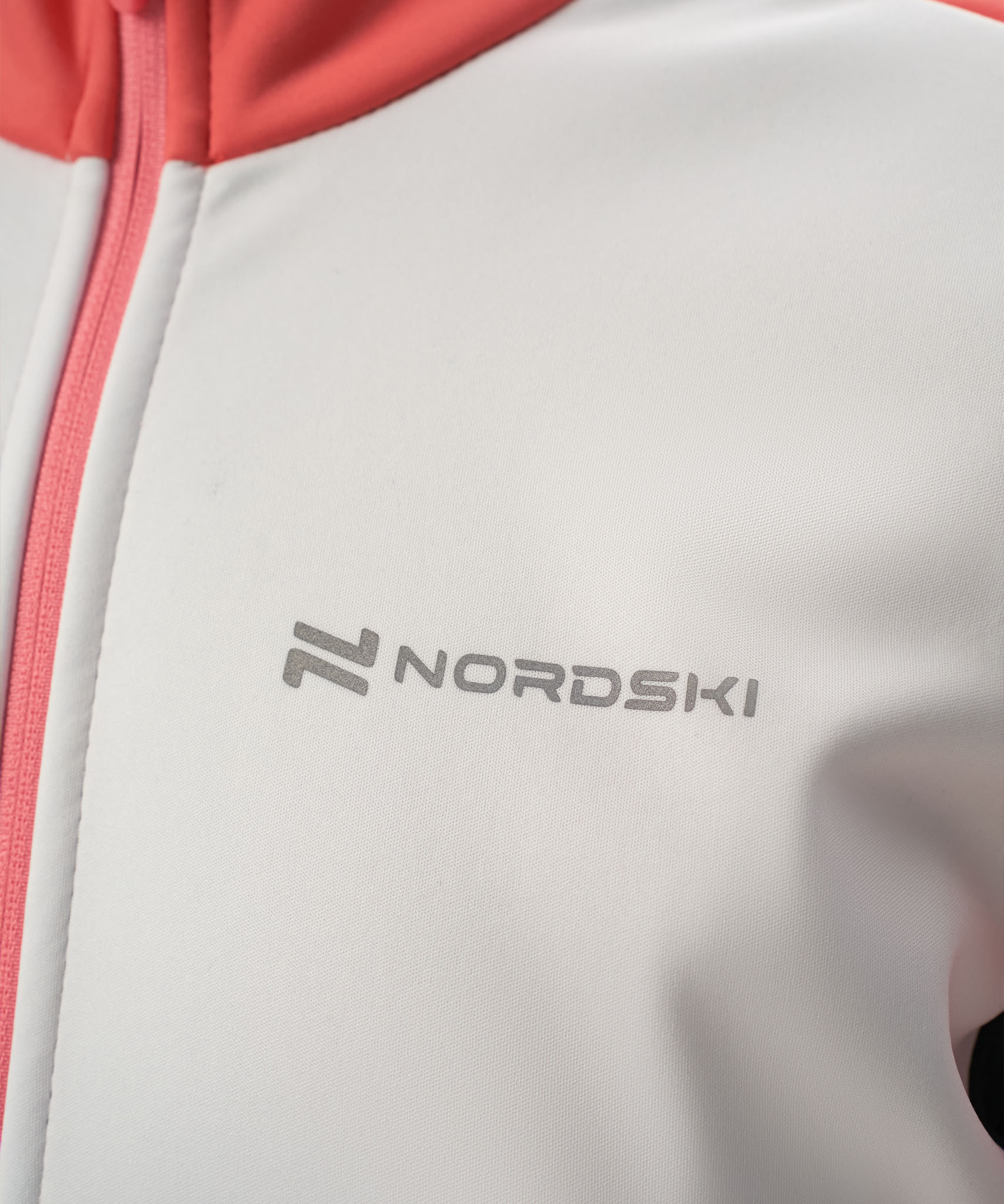 Тренировочная куртка Nordski Advance White/Coral/Black W