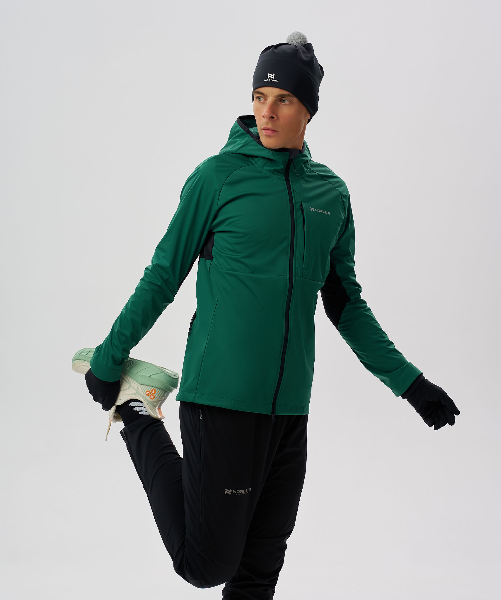 Тренировочная куртка Nordski PRO TOUR HOOD Alpine Green