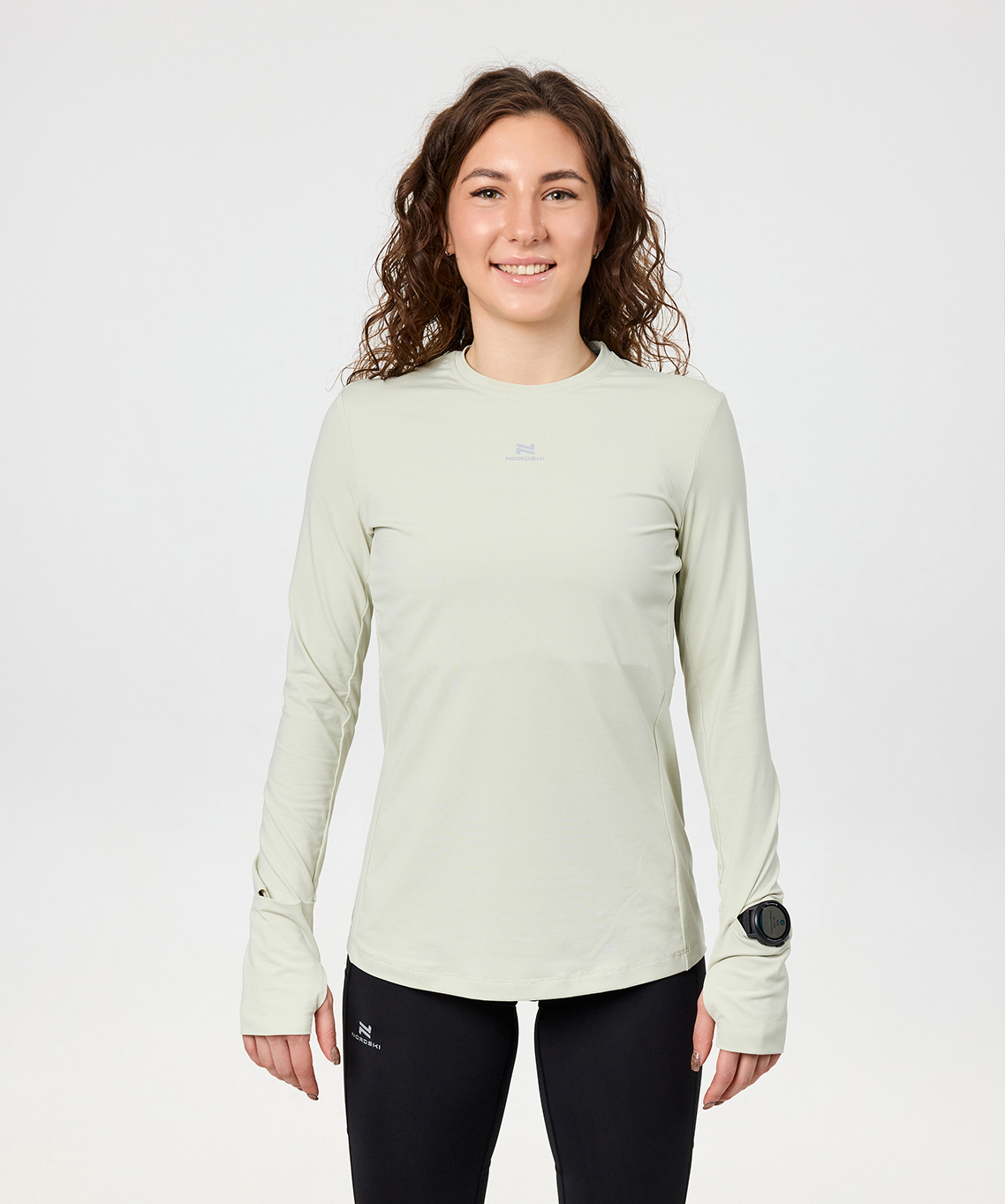 Лонгслив Nordski RunTech Smoky Green W