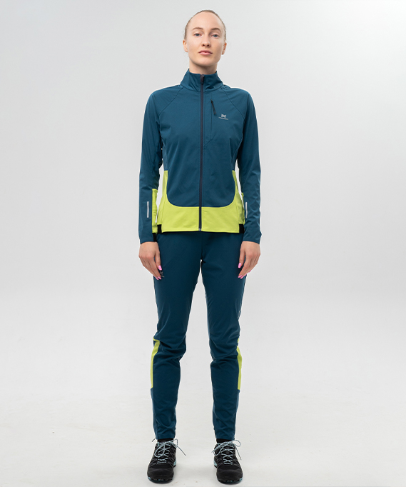 Тренировочная куртка Nordski Race Dark Jeans/Lime W