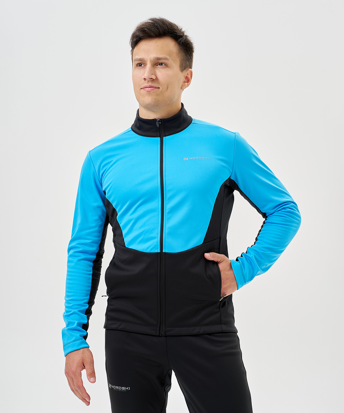 Тренировочная куртка Nordski Advance Light Blue/Black