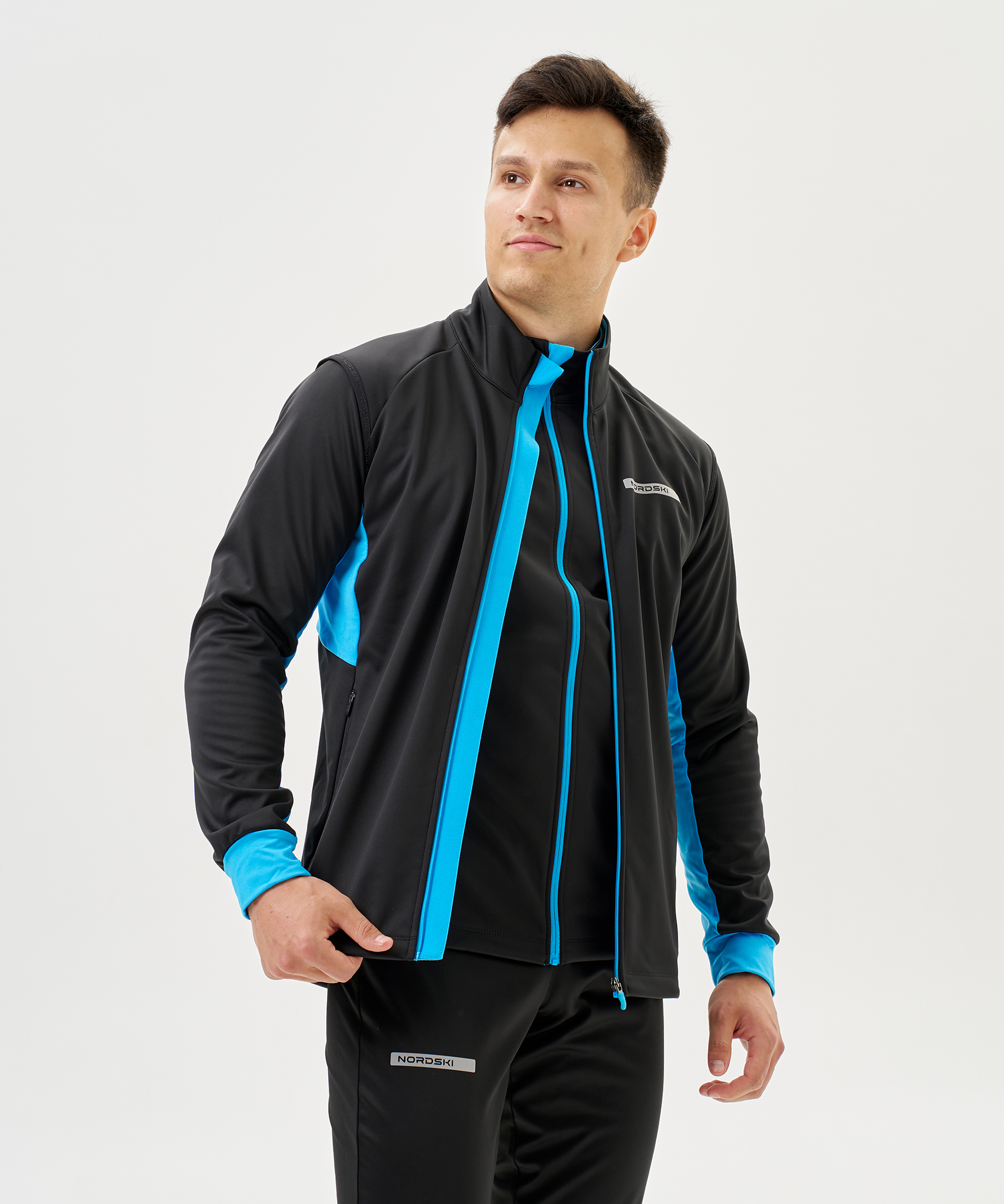 Жилет тренировочный Nordski Core Black/Light Blue